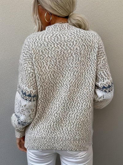 Jersey de lana cálido para mujer: diseño noruego, cómodo
