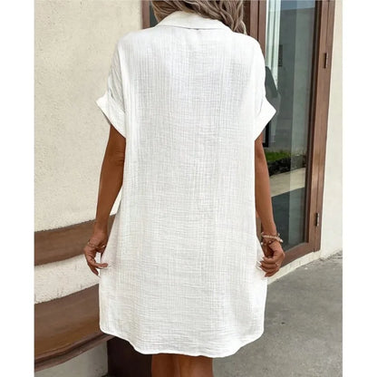 Vestido verano femenino bolsillos prácticos y estilo casual