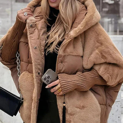 Chaqueta mujer plumón con capucha elegante ideal diario