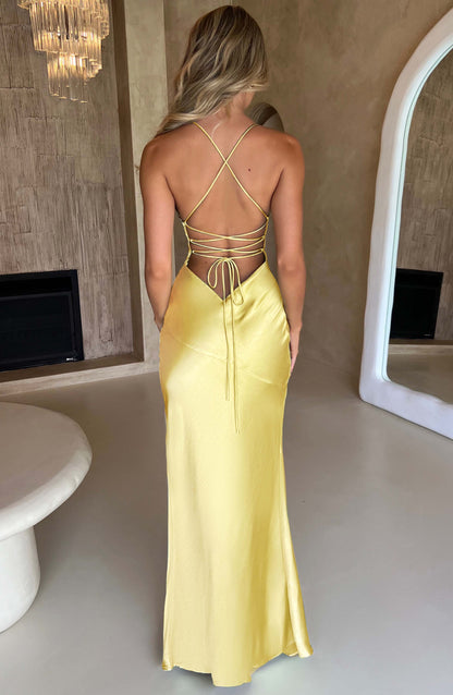 Vestido elegante maxi invitada boda slit alto y estiloso