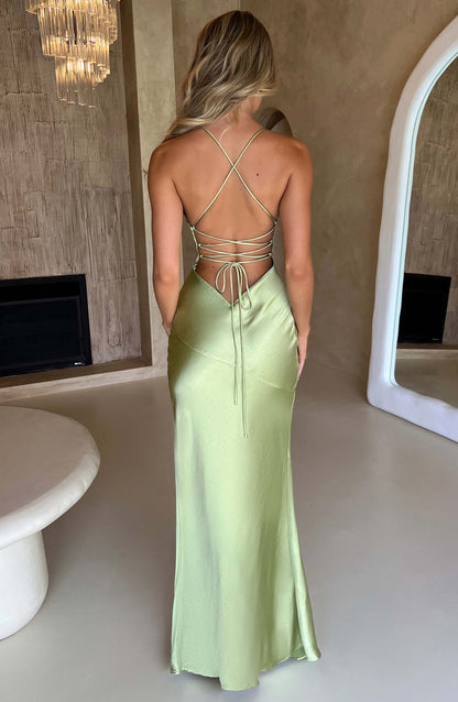 Vestido elegante maxi invitada boda slit alto y estiloso