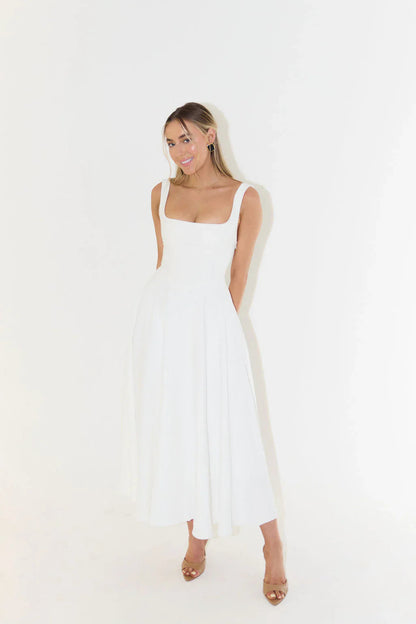 Vestido Midi Elegante Mujer – Perfecto para Oficina, Eventos o Salidas