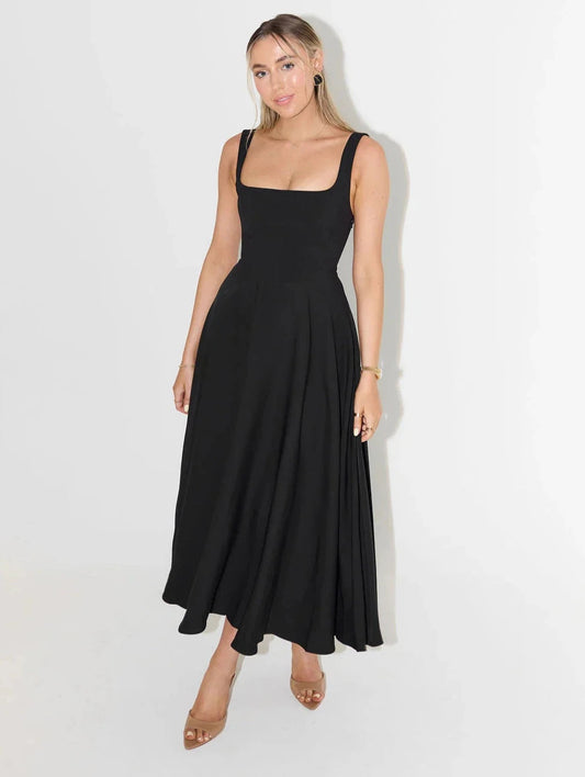 Vestido Midi Elegante Mujer – Perfecto para Oficina, Eventos o Salidas