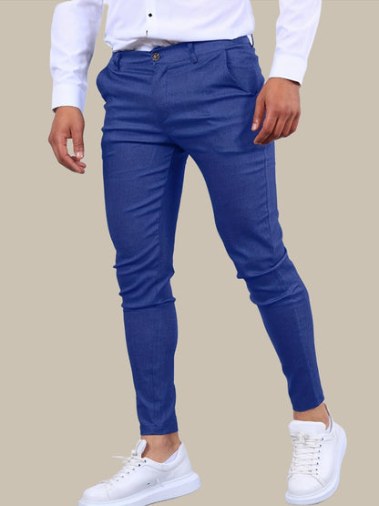 Pantalón ajustado hombre estiloso y confortable, ideal para primavera u otoño