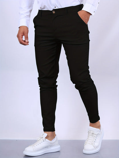 Pantalón ajustado hombre estiloso y confortable, ideal para primavera u otoño