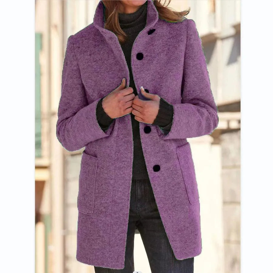 Elegante abrigo de lana para mujer: cálido y clásico para el invierno