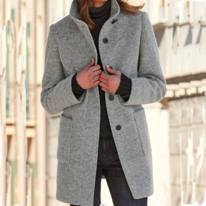 Elegante abrigo de lana para mujer: cálido y clásico para el invierno