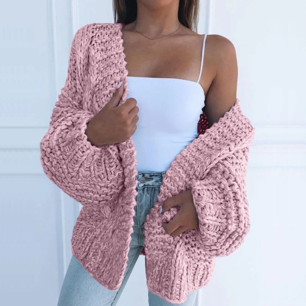 Jersey oversize femenino cómodo moderno ideal otoño-invierno