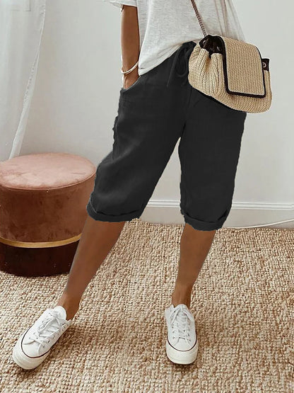 Delice | Pantalones de algodón-lino para mujer