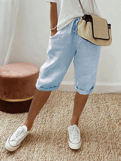 Delice | Pantalones de algodón-lino para mujer