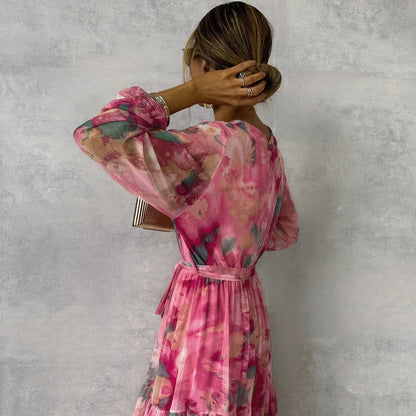 Vestido veraniego floral, moderno y versátil para diario o fiesta