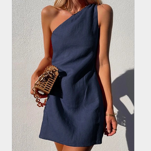 Vestido Un Hombro Mujer – Chic, Aireado y Perfecto para Fiestas o Vacaciones