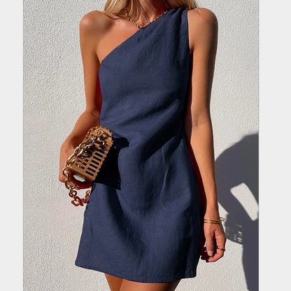Vestido Un Hombro Mujer – Chic, Aireado y Perfecto para Fiestas o Vacaciones