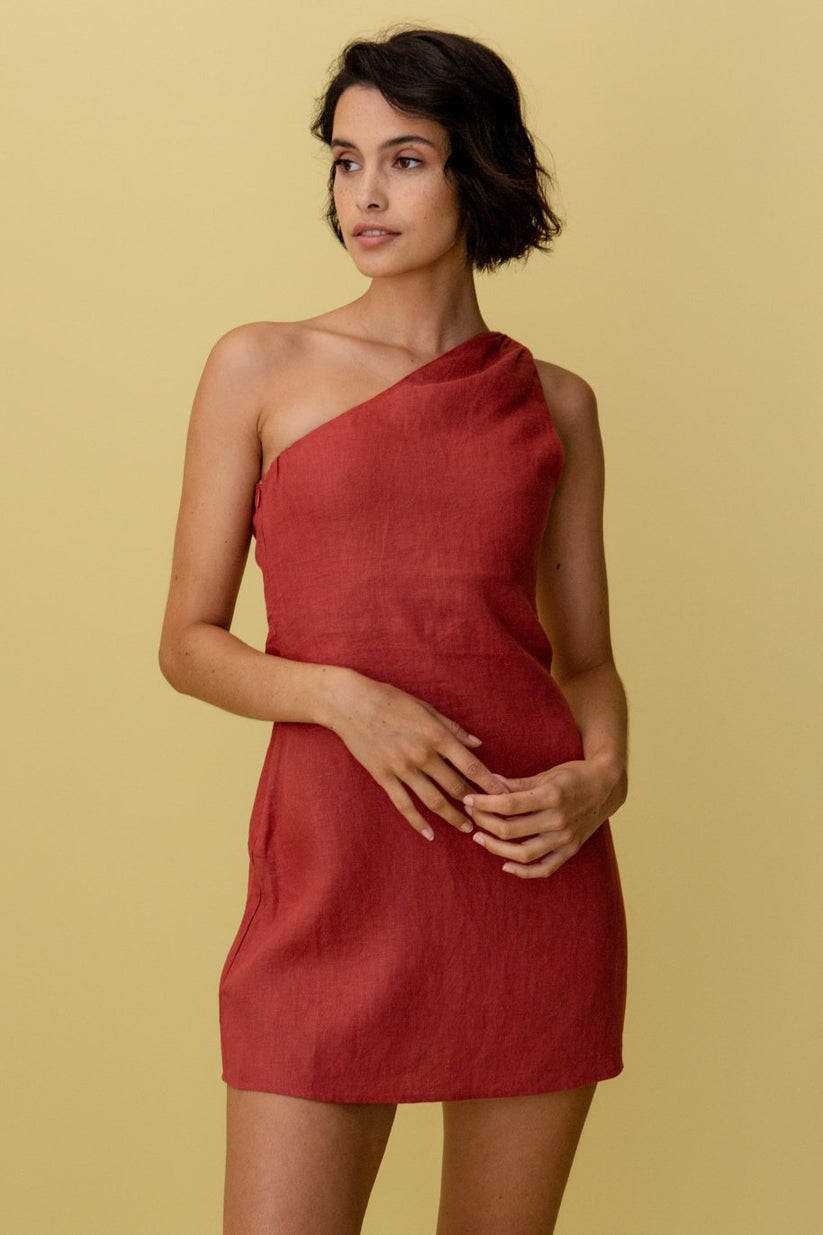 Vestido Un Hombro Mujer – Chic, Aireado y Perfecto para Fiestas o Vacaciones