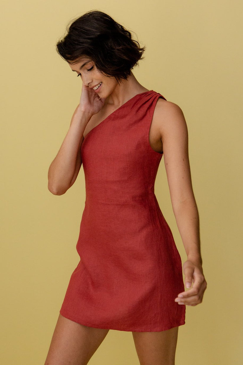 Vestido Un Hombro Mujer – Chic, Aireado y Perfecto para Fiestas o Vacaciones