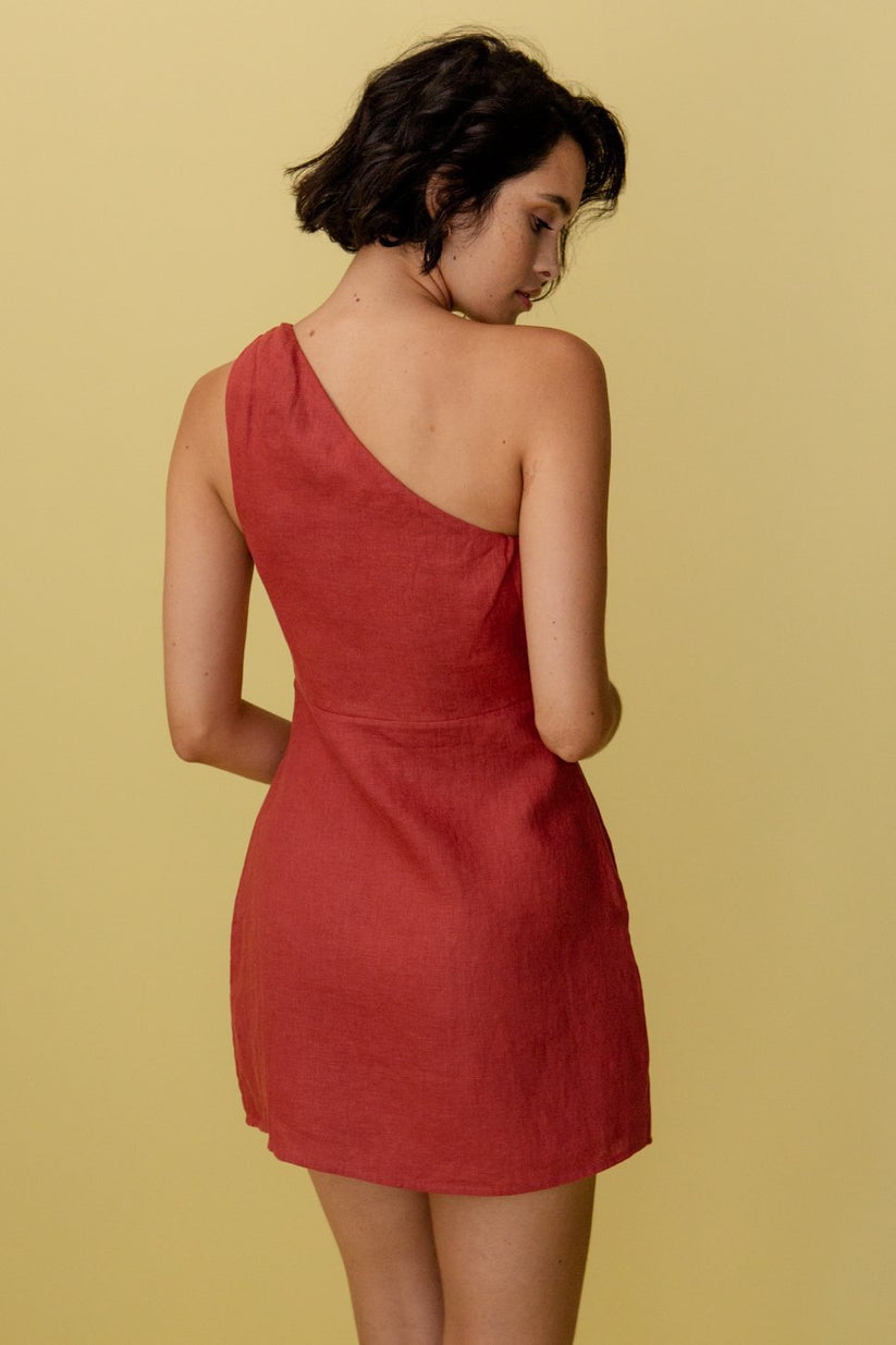 Vestido Un Hombro Mujer – Chic, Aireado y Perfecto para Fiestas o Vacaciones