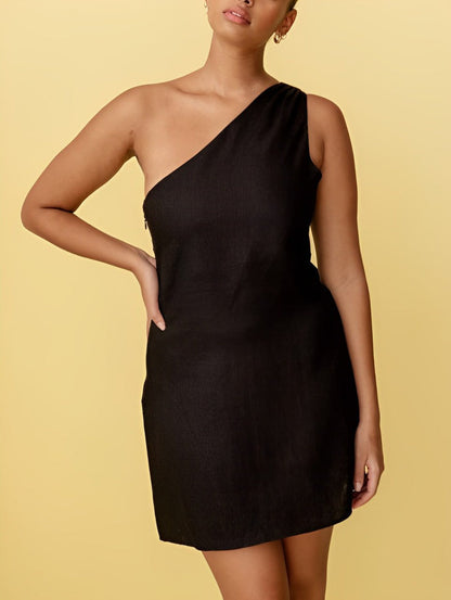Vestido Un Hombro Mujer – Chic, Aireado y Perfecto para Fiestas o Vacaciones