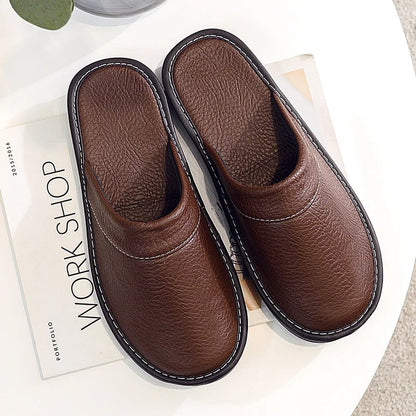 Zapatillas Casa Hombre – Elegantes de Cuero, Resistentes y Cálidas