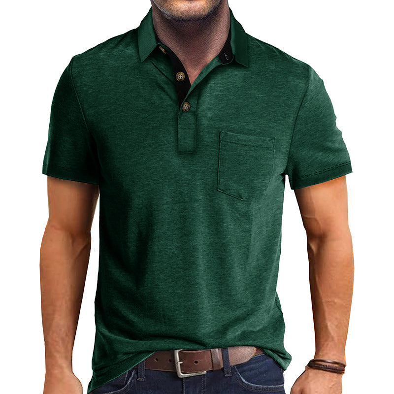 Camisa tipo polo masculina, ligera y versátil para verano