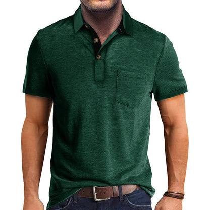Camisa tipo polo masculina, ligera y versátil para verano