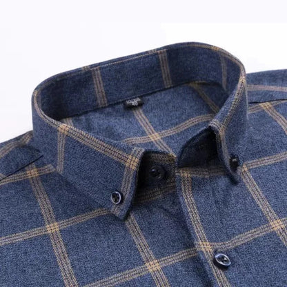 Camisa de cuadros informal y versátil para hombre