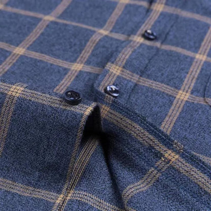 Camisa de cuadros informal y versátil para hombre