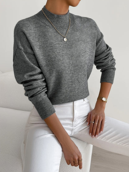 Jersey de Mujer con Cuello Alto – Cálido, Suave y Moderno