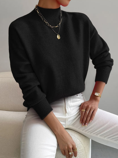 Jersey de Mujer con Cuello Alto – Cálido, Suave y Moderno
