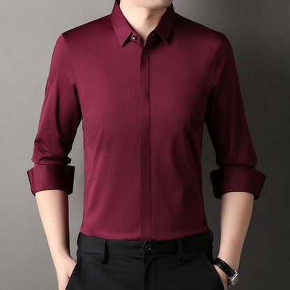 Camisa hombre cómoda stretch sin arrugas estilo casual