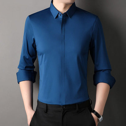 Camisa hombre cómoda stretch sin arrugas estilo casual