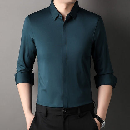 Camisa hombre cómoda stretch sin arrugas estilo casual