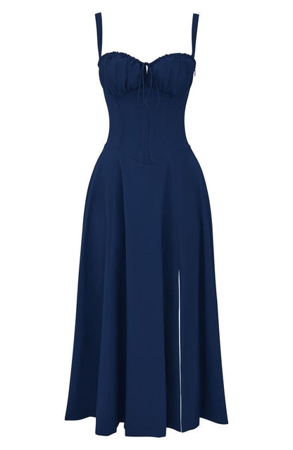 Vestido Midi Elegante Mujer – Corsé Detallado, Cómodo y Atemporal