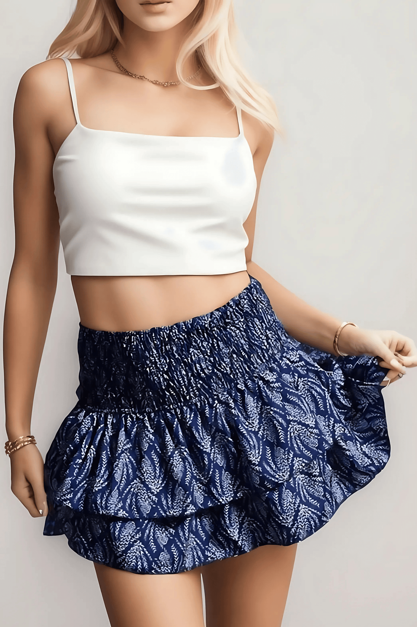 Mini Falda Escalonada Mujer – Cómoda, Versátil y Elegante Casual