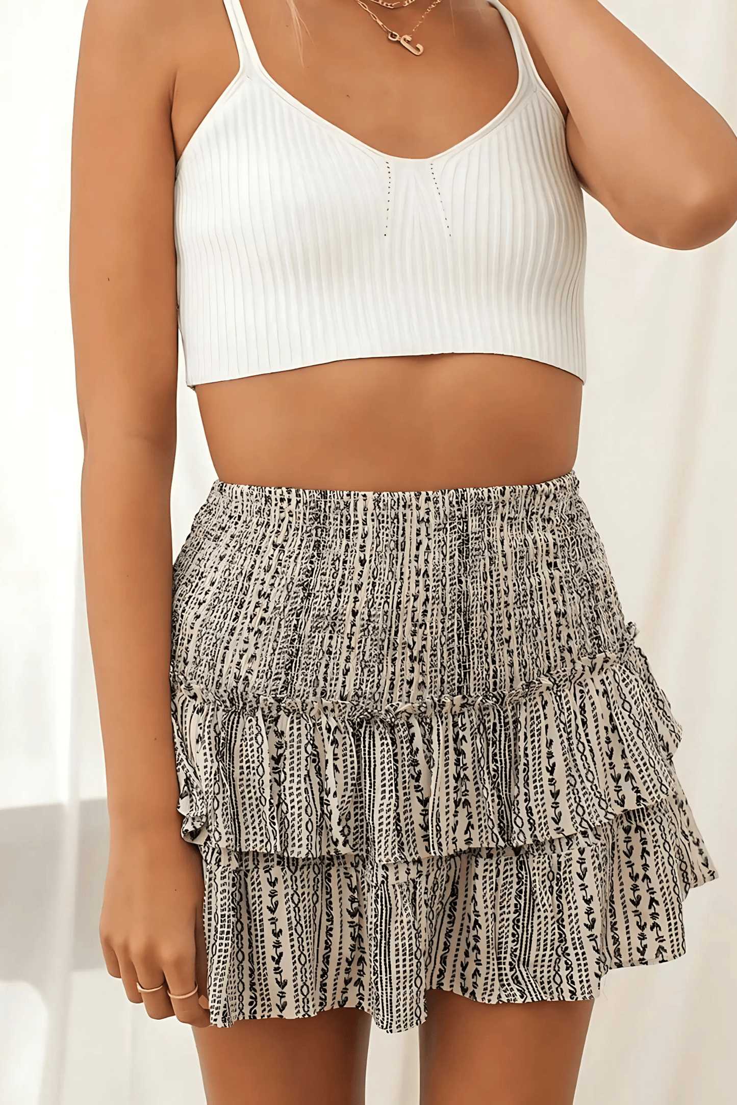 Mini Falda Escalonada Mujer – Cómoda, Versátil y Elegante Casual