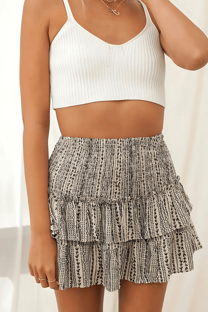 Mini Falda Escalonada Mujer – Cómoda, Versátil y Elegante Casual