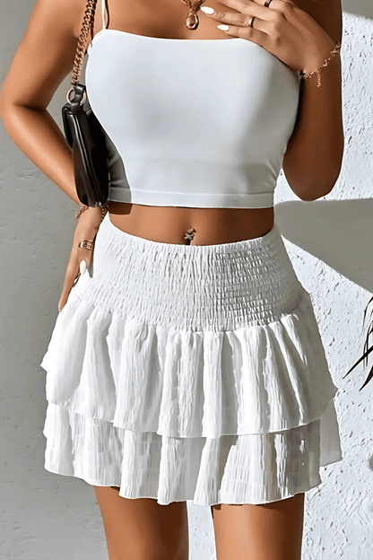 Mini Falda Escalonada Mujer – Cómoda, Versátil y Elegante Casual