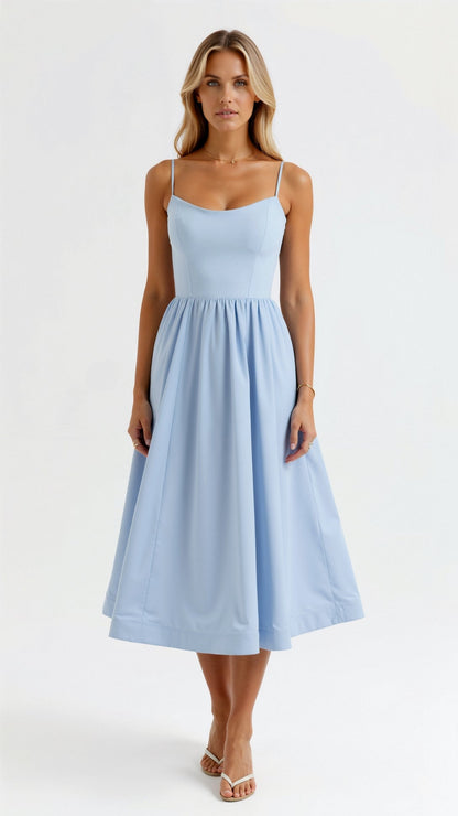 Vestido Midi Mujer – Diseño Fluido, Ligero y Sofisticado para Fiestas