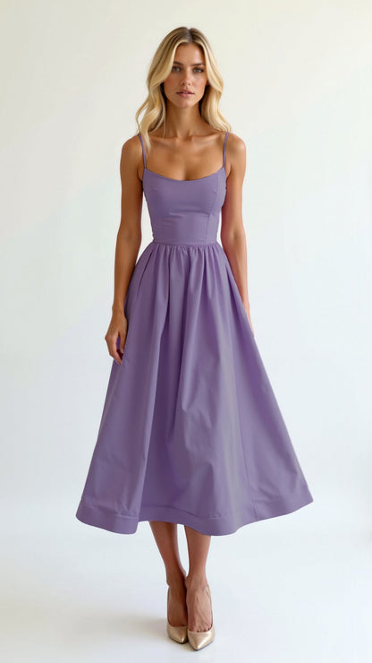 Vestido Midi Mujer – Diseño Fluido, Ligero y Sofisticado para Fiestas