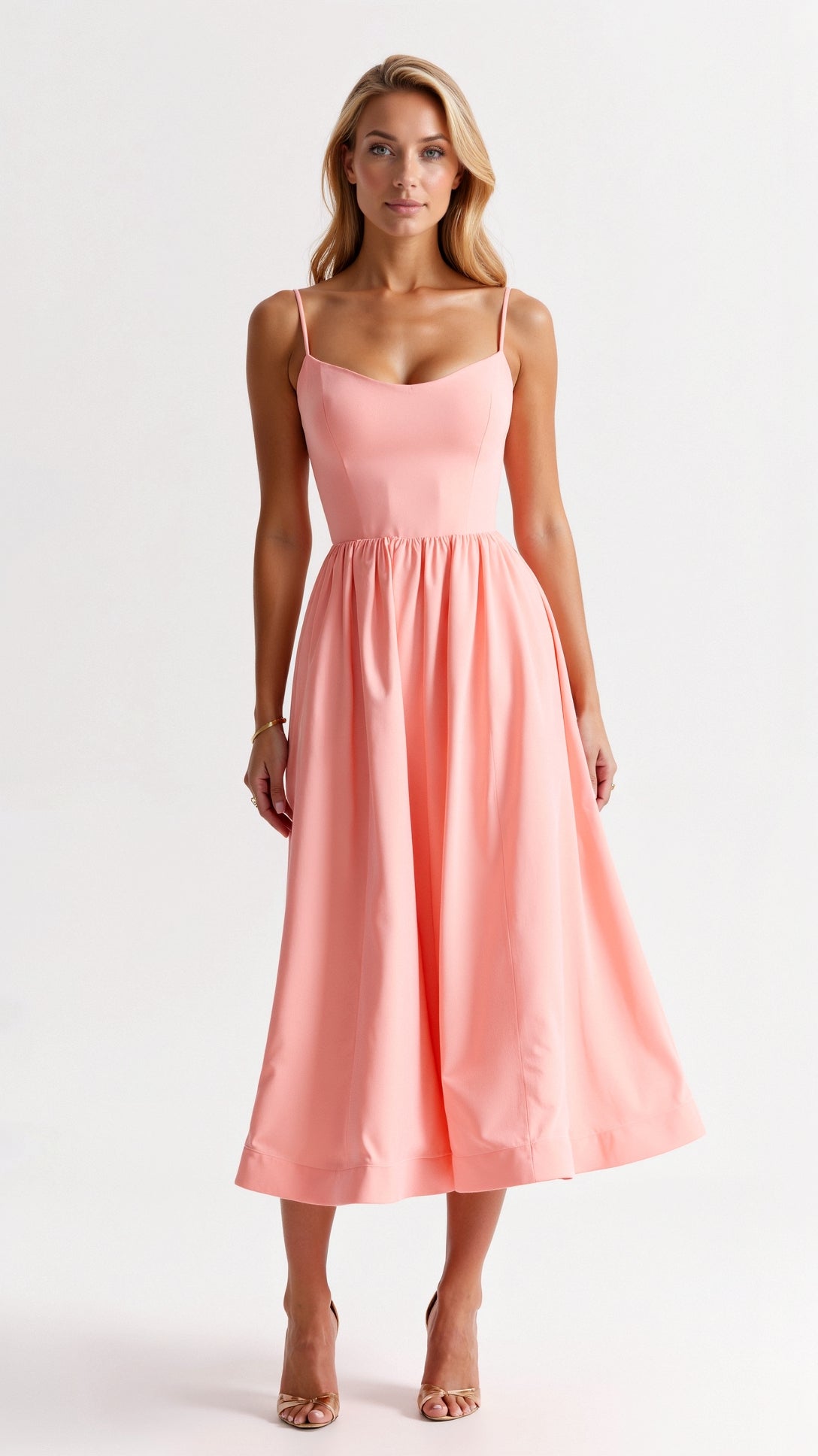 Vestido Midi Mujer – Diseño Fluido, Ligero y Sofisticado para Fiestas
