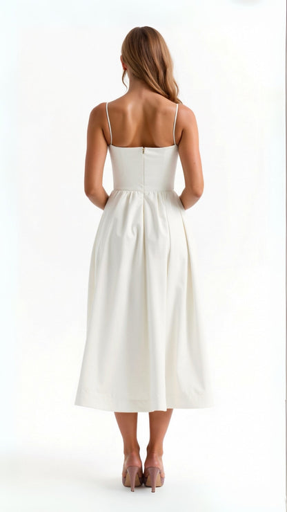 Vestido Midi Mujer – Diseño Fluido, Ligero y Sofisticado para Fiestas