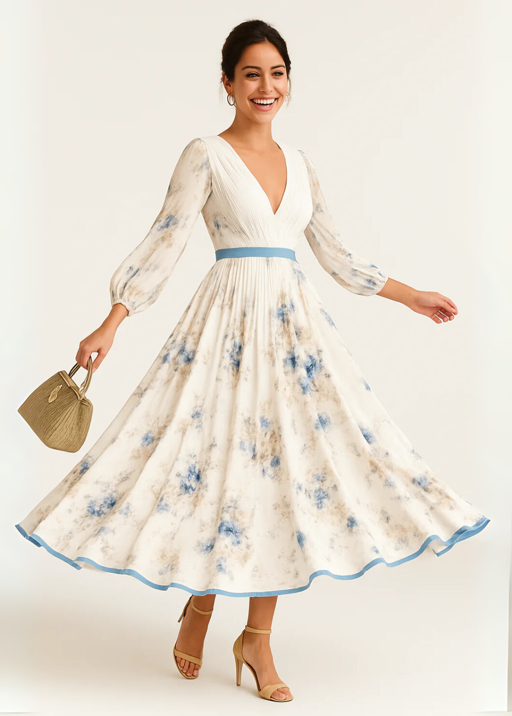 Vestido maxi floral, estilo chic y confortable