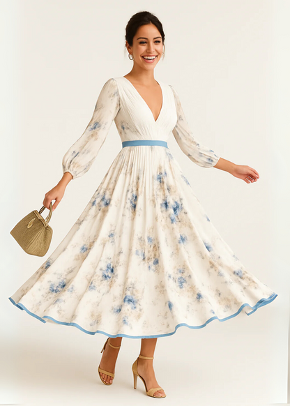 Vestido maxi floral, estilo chic y confortable