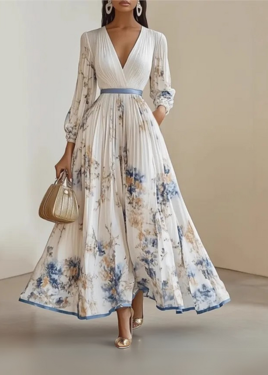 Vestido maxi floral, estilo chic y confortable