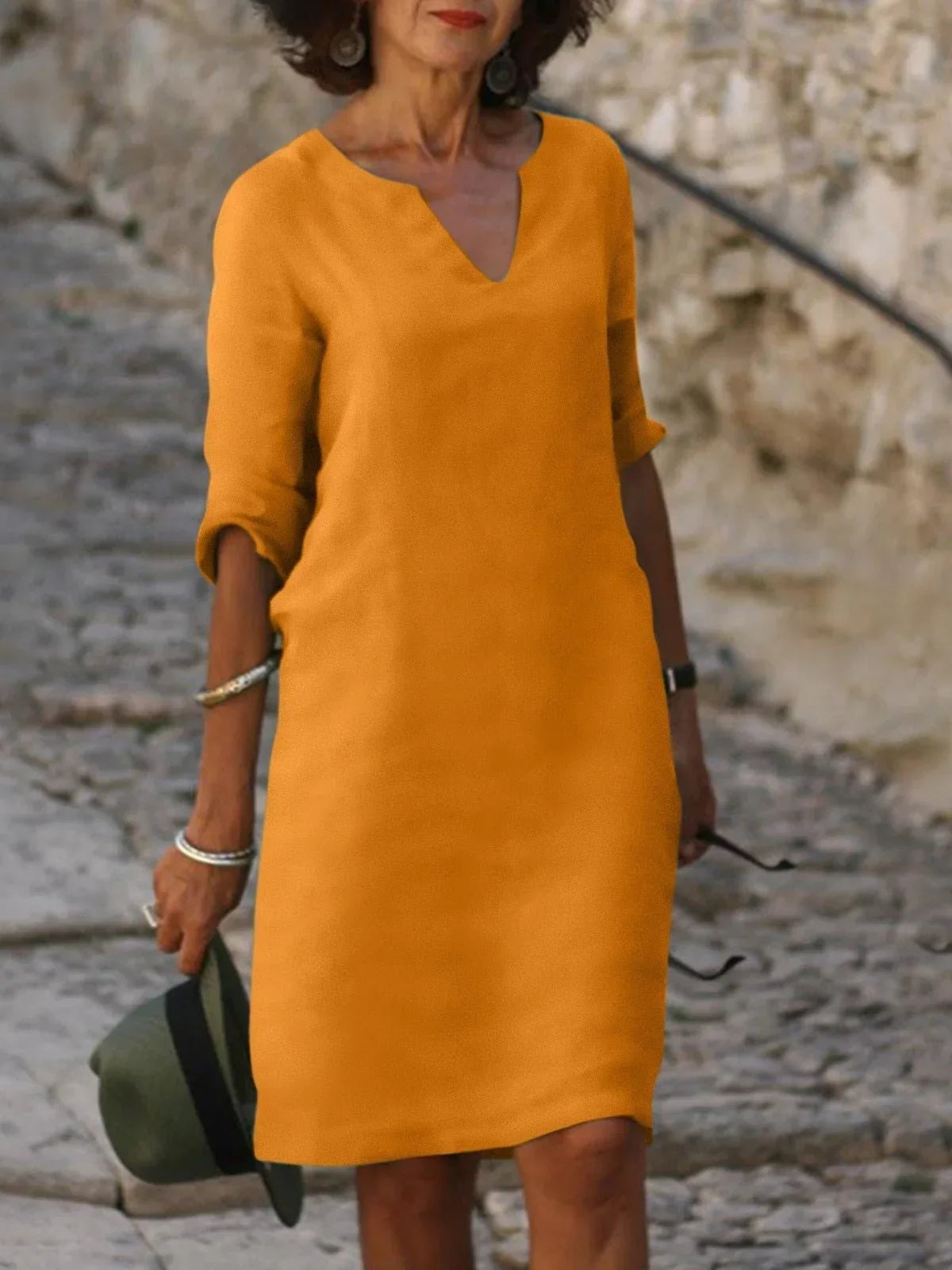 Abbi | Vestido con cuello en V que disimula el vientre