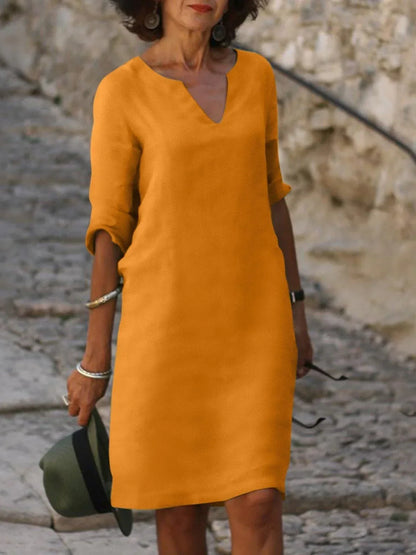 Abbi | Vestido con cuello en V que disimula el vientre