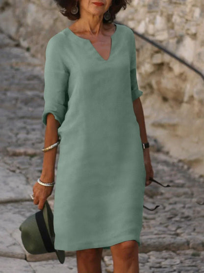 Abbi | Vestido con cuello en V que disimula el vientre