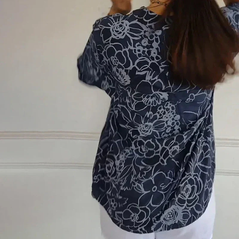 Blusa Estampada con Flores – Versátil para el Día a Día