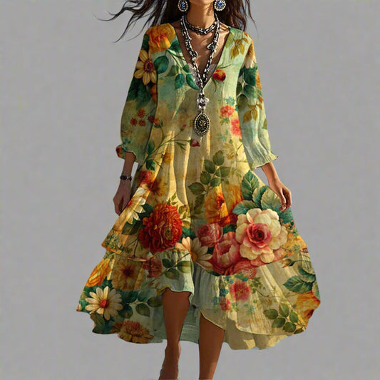 Delisa | Maxivestido boho con estampado floral
