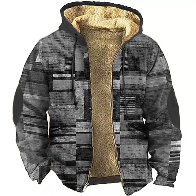 Sudadera con capucha para hombre con diseño de bloques de color: deportiva y moderna