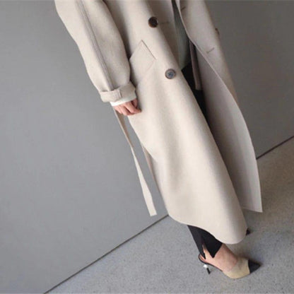 Chaqueta de lana mujer larga cálida y moderna ideal días fríos